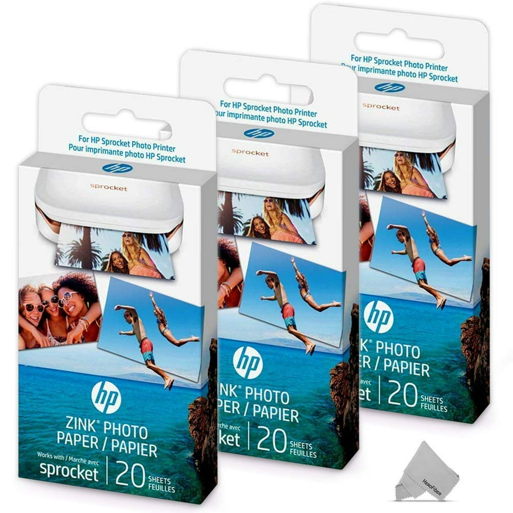 3 Pack HP Sprocket Photo Paper Sheets, Exclusively for HP Sprocket