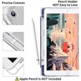 thumbnail image 3 of Compatible for iPad Pro 12.9 Case(2021) iPad Case with Pencil Holder, Soft TPU Translucent Frosted Back Auto Wake/Sleep Smart Cover Cases (Navy), 3 of 9