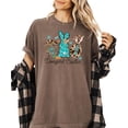 thumbnail image 4 of Cowgirl Easter Bunnies Shirt for Women and Teens Western Cow Print Hat and Bunny Tee Espresso Shirt Adult Medium, 4 of 4