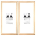 thumbnail image 1 of Paquete de 2 barras de estiramiento de lienzo DIY, marco de lienzo de 24 x 12 pulgadas, kit de marcos de madera, marcos de estiramiento resistentes, 1 of 1