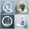 thumbnail image 5 of 1pc Plastic Stoarge Rack Wall-mounted Sundries Holder Shop Wall Shelf (White), 5 of 5