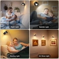 thumbnail image 4 of Boreal Craft Smart Wall Lamp USB Remote Control 360 Rechargeable Three Color Temperature Dimmable Indoor Wall Lamp Remote Control Night Light Heart Night Light Sensory Wall Owl Lamp Ceiling Light Show, 4 of 7