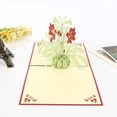 thumbnail image 3 of WRITWAA 2Pcs 5.9 x 5.9 Inch Daffodil Up Cards for Fathers Day Greetings Handmade Floral, 3 of 4
