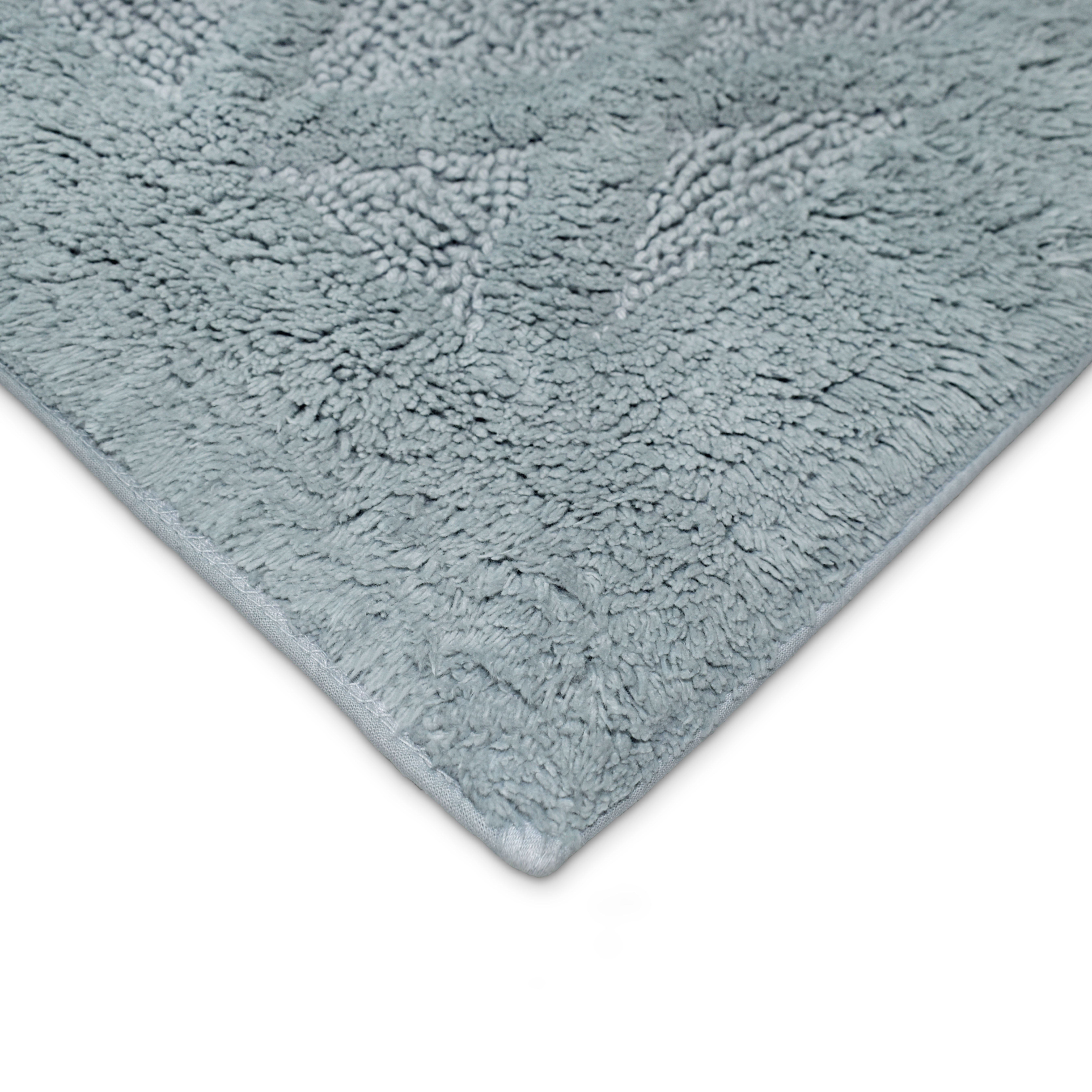 Better Homes & Gardens 20" x 34" Cotton Bath Rug Diamond Texture - Grey Shadow