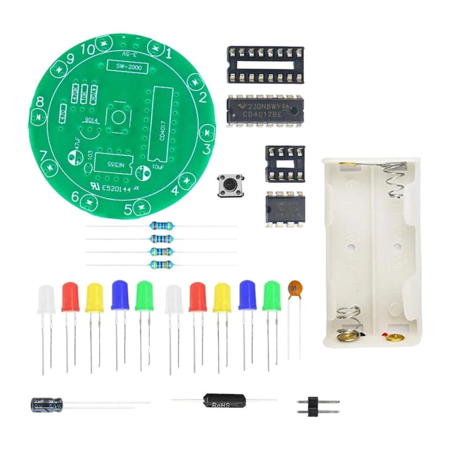 GUOOL DIY Electronic Lucky Turntable Kit Soldering Practice Kit for Friends Family Set and Battery Box