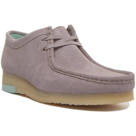 

Clarks Wallabee Men s 2 Eyelet Lace Up Suede Shoes In Grey Size 10