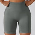 thumbnail image 2 of Women's High Waist Yoga Shorts - Polyester/Spandex, Soft Stretch, Lift, Fitness/Dance, 2 of 6