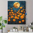 thumbnail image 4 of Qisvanset 12x16 Inch 2D Flat Framed Canvas Art, Moonlit Golden Marigold Rustic Botanical Night Home Wall Decor, 4 of 5