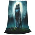 thumbnail image 2 of Balery Wolf Manta de Felpa Suave y Acogedora – Cobija de Franela Aterciopelada para Cama, Lavable y Cálida para Sofá, Mascotas, Transpirable-60"x50", 2 of 7