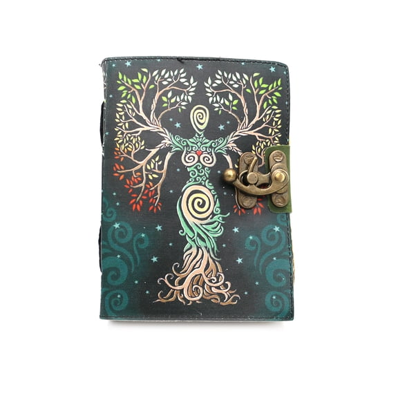 Soul Sticks Goddess Tree of Life Genuine Leather 200 Page Journal 5" x 7"