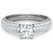 2.48 Ct Excellent Round Diamond Wedding Rings for Women Solid 14K White Gold