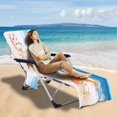 thumbnail image 1 of Funda para silla de playa con bolsillos laterales, cómoda y de secado rápido, ideal para playa al aire libre., 1 of 6