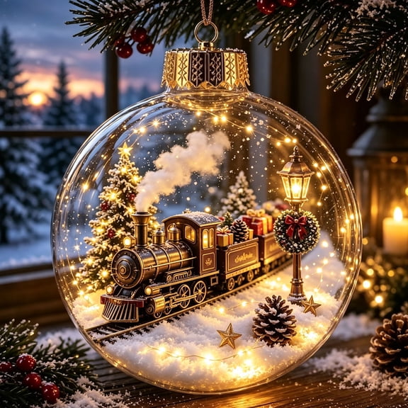 suore Christmas Decor, Glowing Christmas Diorama Ornament, Light-Up Mini Holiday Scene for Display, Warm LED Mini Christmas Decoration for Home Holiday Display, Christmas Party Decor