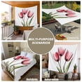 thumbnail image 6 of Pink Tulips Tapestry for Bedroom Wall Hanging Tapestry, Green Leaf Country Flower White Botanical Ceiling Backdrop Tapestries Poster Blanket Wall Decor for Teens Room Living Room Dorm 39" x 59", 6 of 8