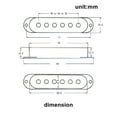 thumbnail image 3 of 3 uds diferentes cubiertas de pastilla de bobina única de latón para piezas de guitarra eléctrica Fender 48 50 52mm (cromado) 3 pastillas de sonido de bobina única, 3 of 5