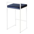 thumbnail image 6 of Fuji Stacker Counter Stools for Kitchen Counter in White Metal, Counter Height Chairs, Bar Stools Set of 3, Counter Height Stools Set of 3, Bar Stools For Kitchen Island (Blue Velvet), 6 of 6
