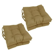 Blazing Needles 16-inch Indoor/Outdoor Square Chair Cushion, 16" x 16", Wheat 4 Count