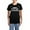 With Blue Strpe Pant, variant on - Periodically Nerdy Pajamas - Women's Short Sleeve Print T-Shirt and Pants Dark Cotton Pajama Set
