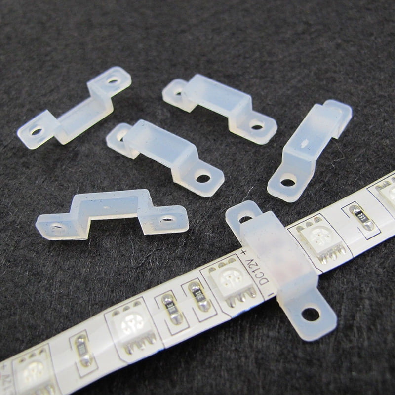 10-100Pcs 20mm Silicone Fasterner Clips for Fixed LED Strip Light 5630 5050 7020 