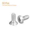thumbnail image 3 of Unique Bargains M4x8mm Oval Head Phillips Machine Screws, 50 Pack 304 Stainless Steel Slightly Raised Countersunk Head Screws, 3 of 5