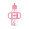 Dr. Brown's Milestones Sippy Straw Bottle with Silicone Handles - Pink - 8oz