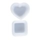 thumbnail image 3 of 2pcs Forma de corazón DIY Placa Molde forma cuadrada Bandeja de silicona DIY Molde, 3 of 5