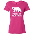 thumbnail image 3 of Inktastic Missoula, Montana White Bear Silhouette Women's T-Shirt, 3 of 5