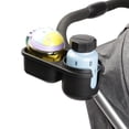 thumbnail image 2 of Universal Accessory Cup Holder for Baby Strollers New Baby Stroller Cup Holder 2-in-1 Stroller Water Cup Snack Storage Rack (black), 2 of 7