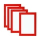 thumbnail image 1 of Marco de imagen magnético Uxcell de 4 x 6 pulgadas, paquete de 4, marco magnético autoadhesivo para refrigerador, rojo, 1 of 7