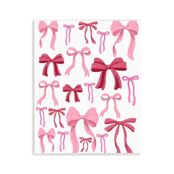 Stupell Industries Glam Bows All Over Pink & Red Wall Plaque Art, 11 x 14, by Marcus Prime