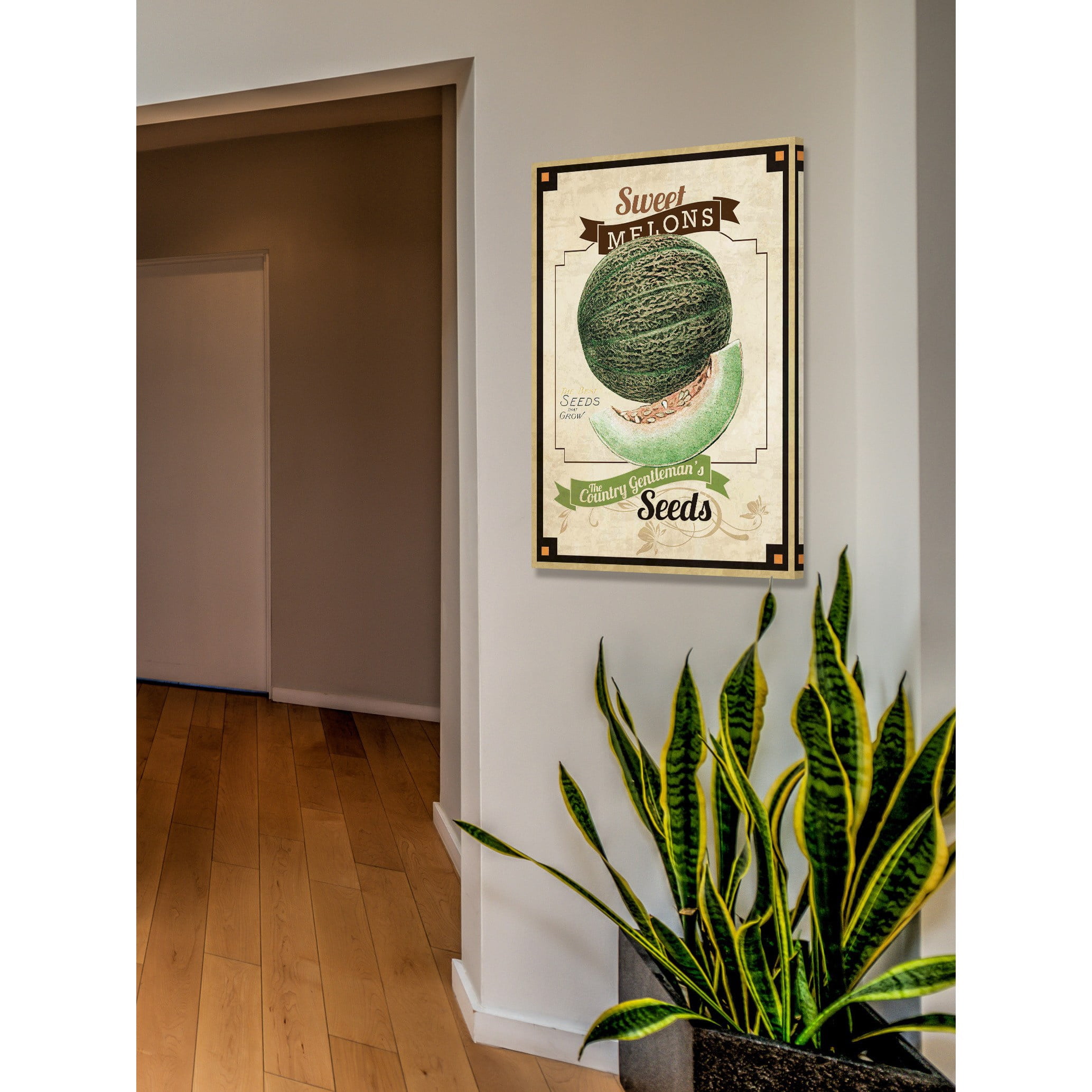Marmont Hill "Seed Packet Melon" Painting Print on Canvas