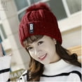 thumbnail image 7 of Gustave Women's Soft Knitted Hat, Scarf & Glove Set, Wine Red, 2-Piece, 7 of 7
