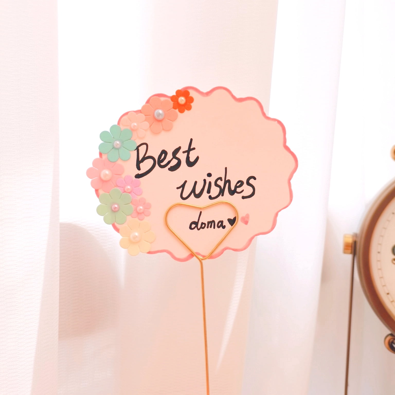 Handmade Original 40cm Height/15.75 inch Simulated Silk Rose Note Holder for Meetings,Parties, Birthdays, Anniversaries, +30Pcs Greeting Cards for Writing，Drawing