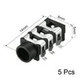 thumbnail image 2 of Unique Bargains 3.5 mm Audio Jack Connector PCB Mount Female Socket 6Pin PJ-313D 5pcs, 2 of 4