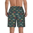thumbnail image 3 of Yiaed River Freshwater Fish Print Men's Swim Trunks with Lining Quick Dry Sports Shorts Beach Shorts Boardshorts-XX-Large, 3 of 5
