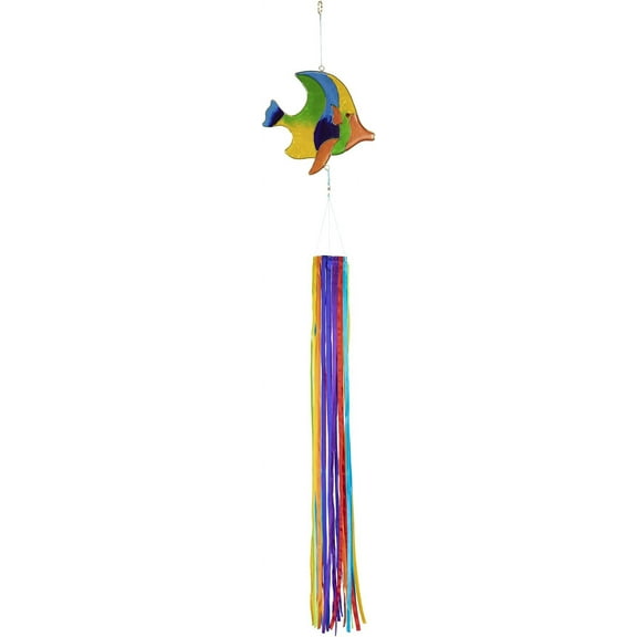 In the Breeze 5192 — Angel Fish & Ribbon Windsock, Hanging Suncatcher Decoration
