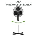 thumbnail image 6 of Holmes 16" Digital Stand Fan, 3-Speed, 3 Modes, Oscillating, Timer, Remote, Black, 6 of 10