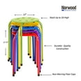 thumbnail image 3 of Norwood Commercial Furniture - NOR-1101AC-SO - Assorted Color Stacking Stools - Stackable Stools for Kids and Adults - Flexible Seating for Home, Office, Classrooms - Plastic/Metal 17.75" (Pack of 5), 3 of 6