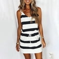 thumbnail image 3 of WILLBEST Vestidos Casuales Vestido Casual De Verano Cuello En V Diseño A Rayas Con Tirantes Finos Ideal Para Uso Diario, 3 of 3