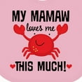 thumbnail image 4 of Inktastic Mamaw Loves Me Grandson Boys or Girls Baby Bib, 4 of 4