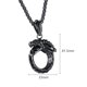 thumbnail image 2 of Collar con anillo eterno de dragón con cola de mordida de acero de titanio y colgante de dragón vintage, 2 of 5