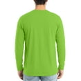 thumbnail image 5 of Dresfit Mens Thermal Shirts Crew Neck Big and Tall Tops Fall Oversized Solid Color Long Sleeve Baseball Shirt 2025 Knit Stretch Basic Fashion Green S, 5 of 7