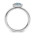 thumbnail image 2 of 925 Sterling Silver Blue Topaz Stackable Ring Birthstone December Gemstone, 2 of 8