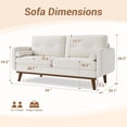 thumbnail image 2 of EastVita 65-Inch Loveseat Sofa-3 Seater Deep Seat-Premium Linen Upholstery-For Living Room-Bedroom-Office, 2 of 7