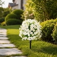 thumbnail image 2 of Ohmyroo Artificial Mum Flower Stake, 17.7 In Plastic Outdoor Floral Decor for Porch and Yard, 2 of 10