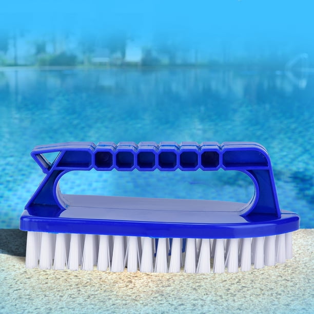 Cepillo de Limpieza de Piscina de Mano de Tamaño Pequeño Con Cerdas finas, Antideslizante para Escalón de Piscina, Esquina, Ventana, Puerta Corredera, Rieles de Puerta de Ducha