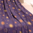 thumbnail image 3 of Purple Sun Star Circle Pattern Blanket,Comfortable Soft Flannel Throw Blanket,All Season,Warm Lightweight Blankets for Sofa Bed Couch Living Room Chair,40"x50", 3 of 4