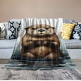 thumbnail image 2 of ARISTURING  Otter Blanket Cute Animal Blanket Soft Fuzzy Plush Throw Blankets for Couch Bed, 2 of 6