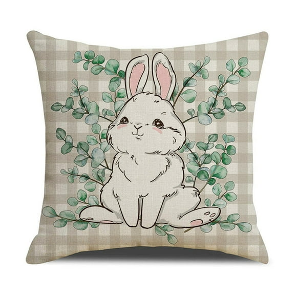 TUWABEII Spring Easter Pillow Covers 45 * 45cm, Farmhouse Decorative Throw Pillow Covers for Home Sofa Couch Cushion Living Room Decor Easter Holiday Pillowcases for Indoor Outdoor Decoration