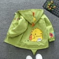 thumbnail image 2 of Zanarzt Kids Jackets Girls Toddler Baby Boys Hoodie Zipper Coat Waterproof Raincoat Lightweight Windbreaker Outwear Rain Jacket Green,1-2 Years, 2 of 5